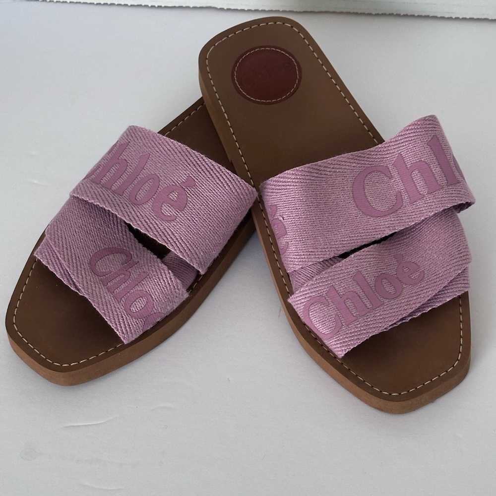Chloé Woody Slide Sandals - Lilac
